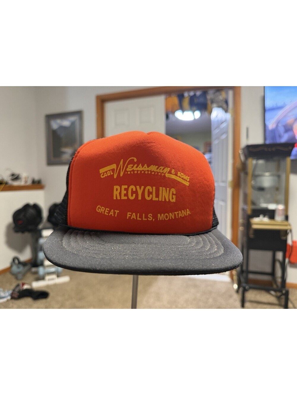 Vintage Weissman Recycling Great Falls MT Trucker Hat snap